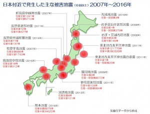 地震発生分布図